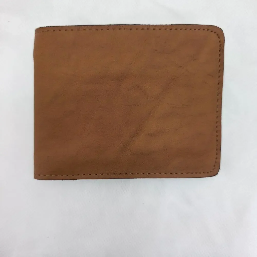 VTG 1988 Marlboro Saddleman's Wallet Leather Bifold Brown New Old Stock Brazil